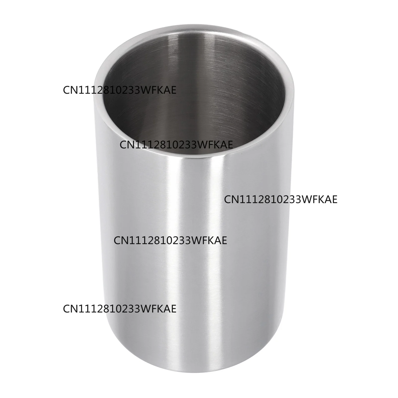 Wine Bucket Slim Straight Shape Silver Double Stainless Steel Contemporary Style Wine Bottle Cooler Chiller for Bar
