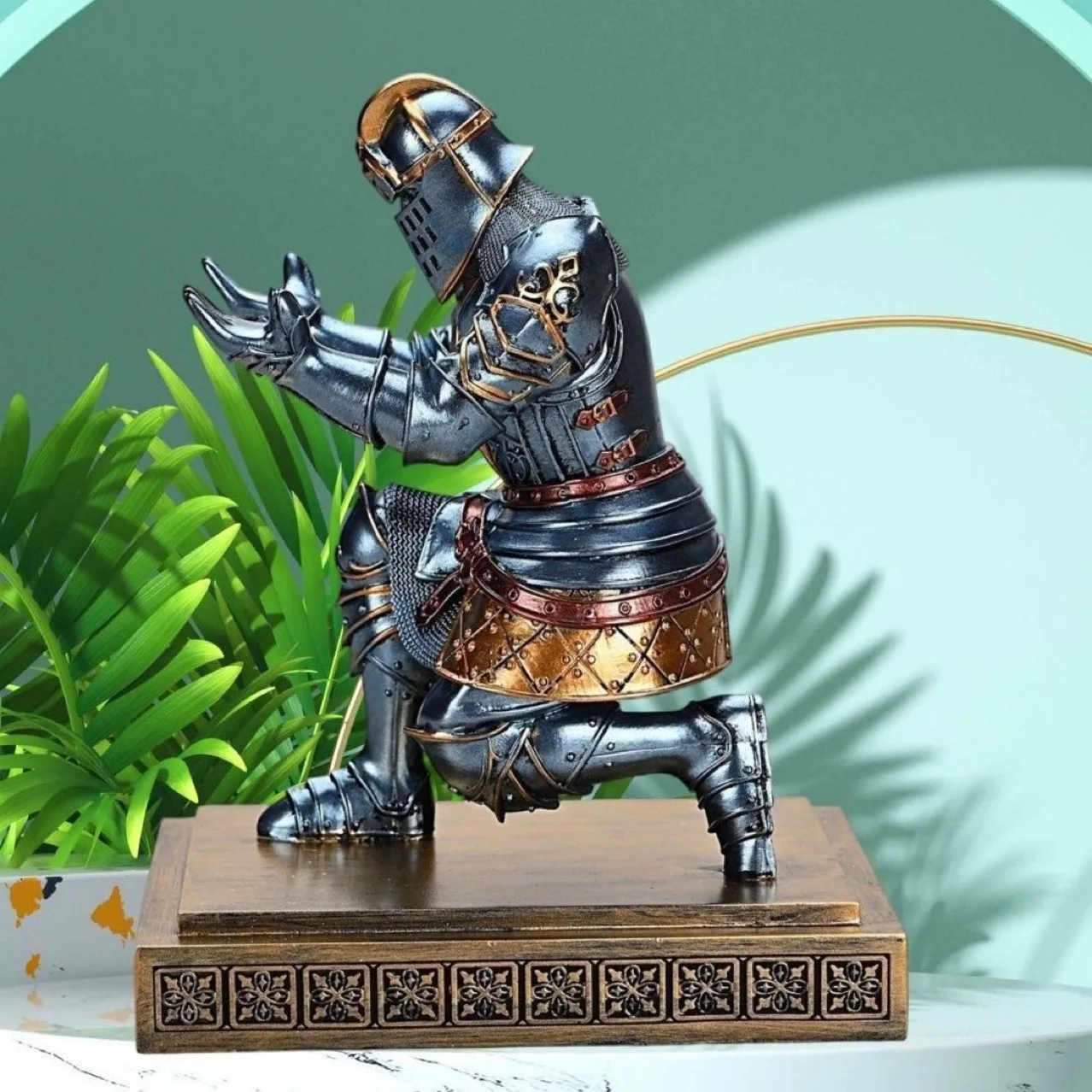 King's Guard Knight Pen Holder Pens Stand Desk Organizers Accessories Resin Pencil Holder As Gift For Office Home Deoration
