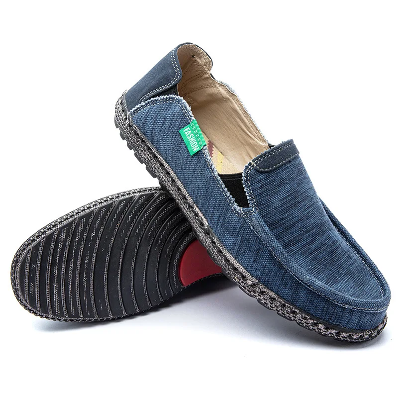 New Arrival Low Price Mens Breathable High Quality Casual Shoes Jeans Canvas Casual Shoes Slip On Men Fashion Flats Loafer
