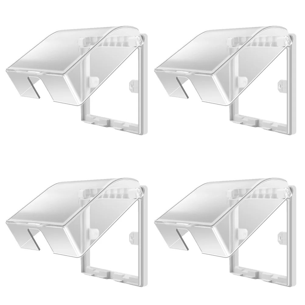 

4pcs Waterproof Socket Cover Transparent Splash-Proof Plug Protector For Kitchen Bathroom Garden Outlet Covers Baby Proofing