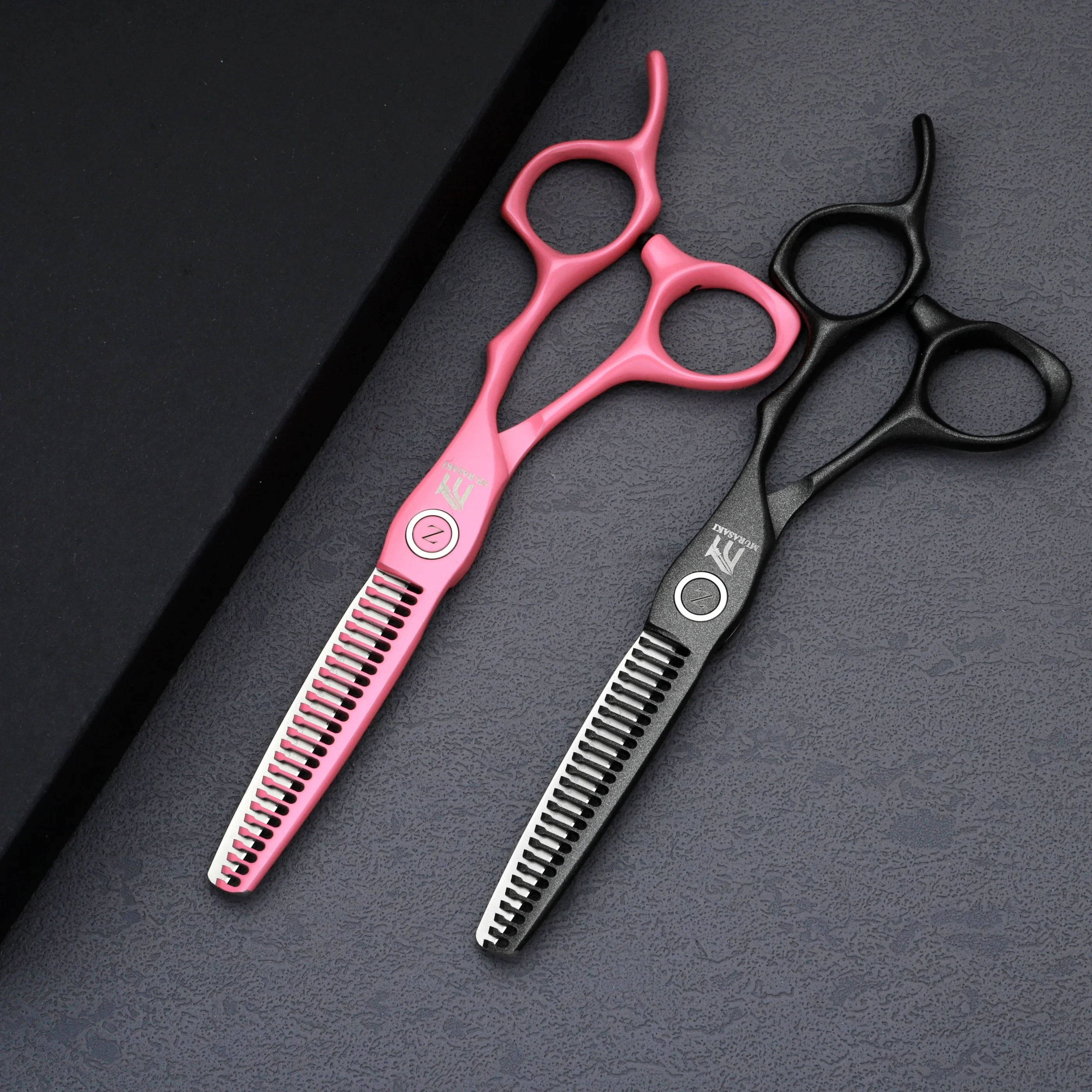 MURASAKI VG10 Stahl Friseurscheren, 6,0 Zoll Effilierscheren, Ergonomisches Design Haarschneidewerkzeuge, Sehr Scharf und Langlebig – Detail 1
