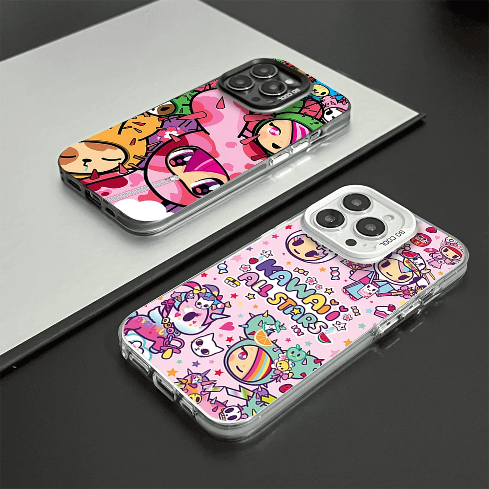 Japan T-Tokidokis Phone Case For Samsung S24 23 22 ULTRA A34 33 32 20S 5G 4G Laser Cover