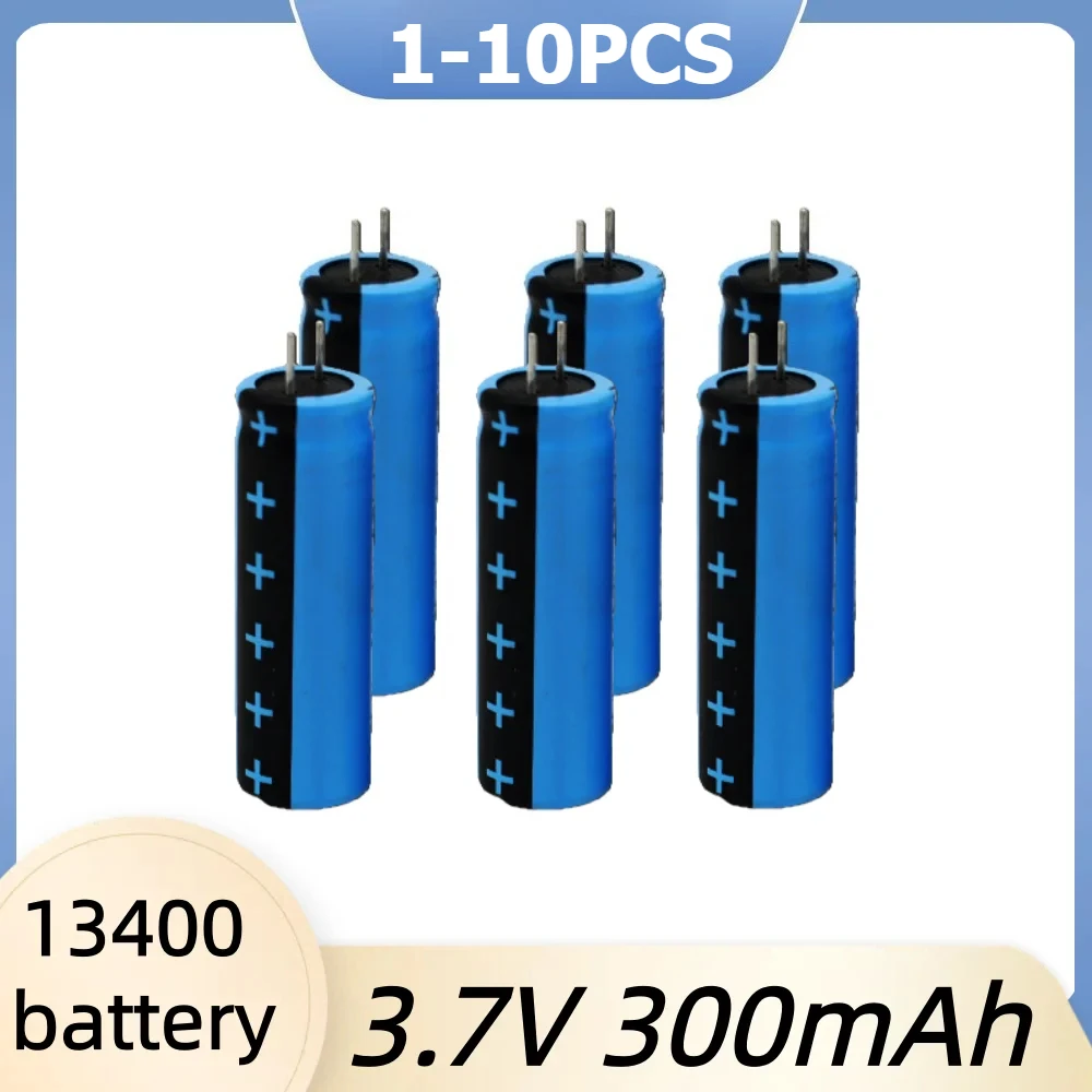 1-10pcs 13400 Lithium Battery 3.7V 300mAh Rechargeable Li-ion Battery with Long Lasting Battery Life for Remote Control Toys