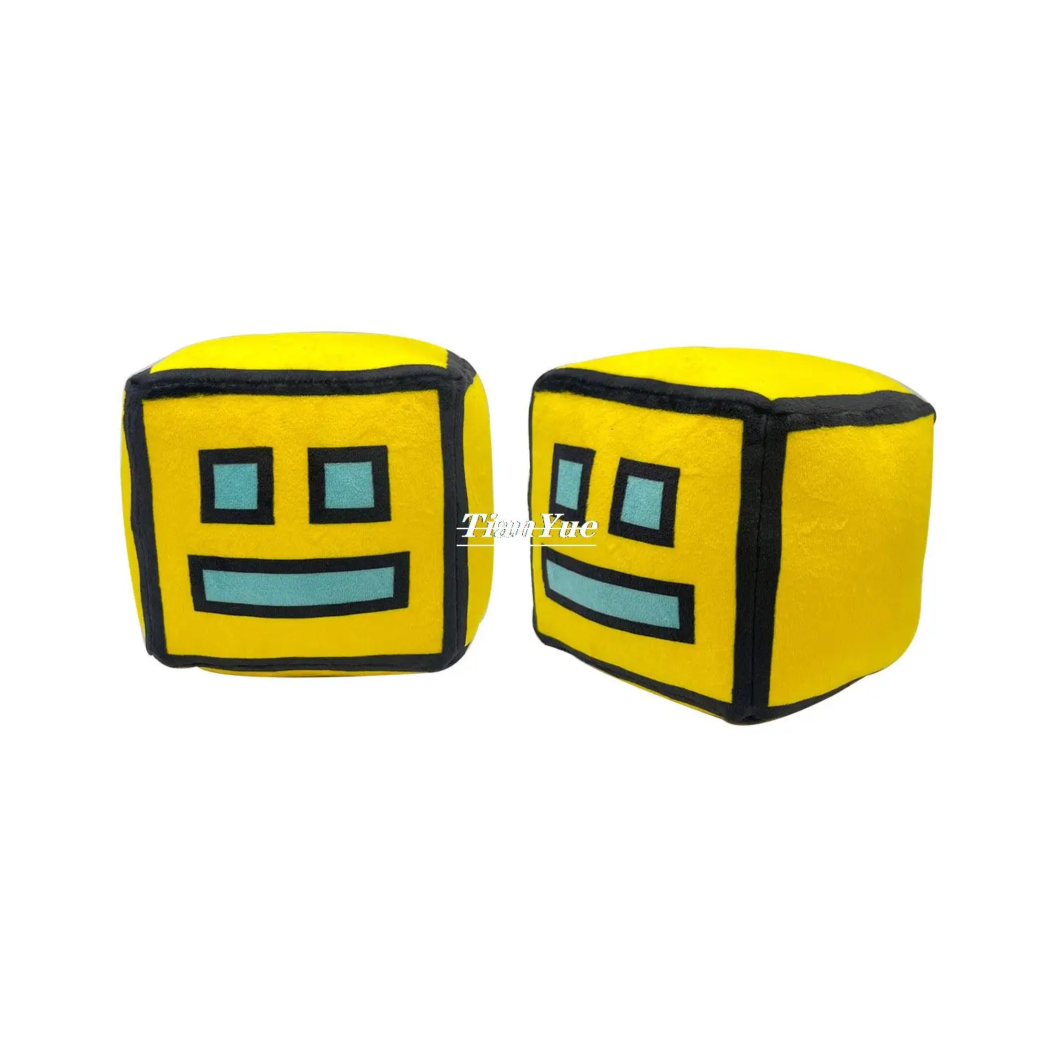 Cute Geometry dash Children\'s soft cube Stuffed Pussy Christmas Gift Toys 12cm