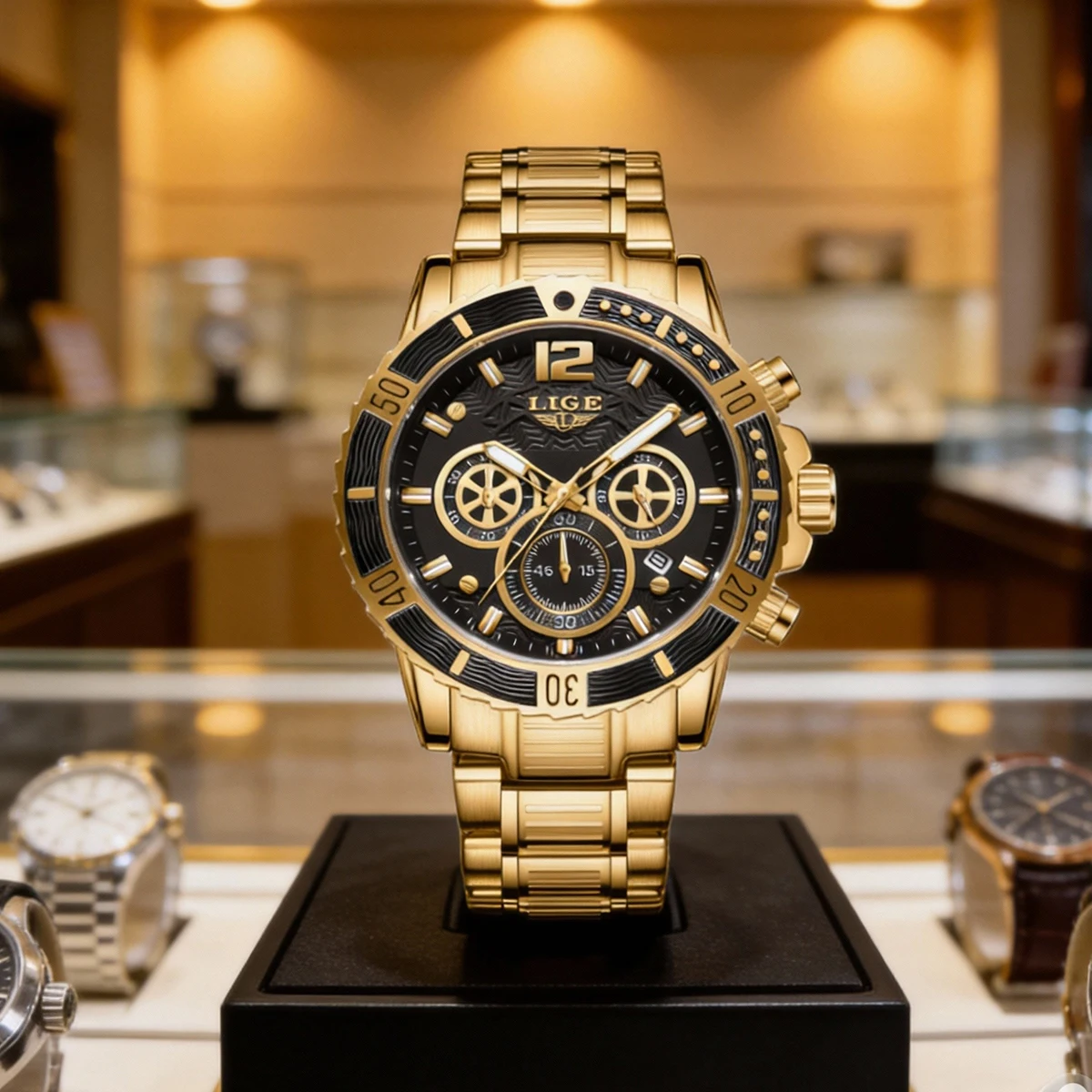 

Мужские наручные часы LIGE Luxury Casual, спортивные, из нержавеющей стали, водонепроницаемые, с указателем даты, высокого качества, модные, кварцевые.