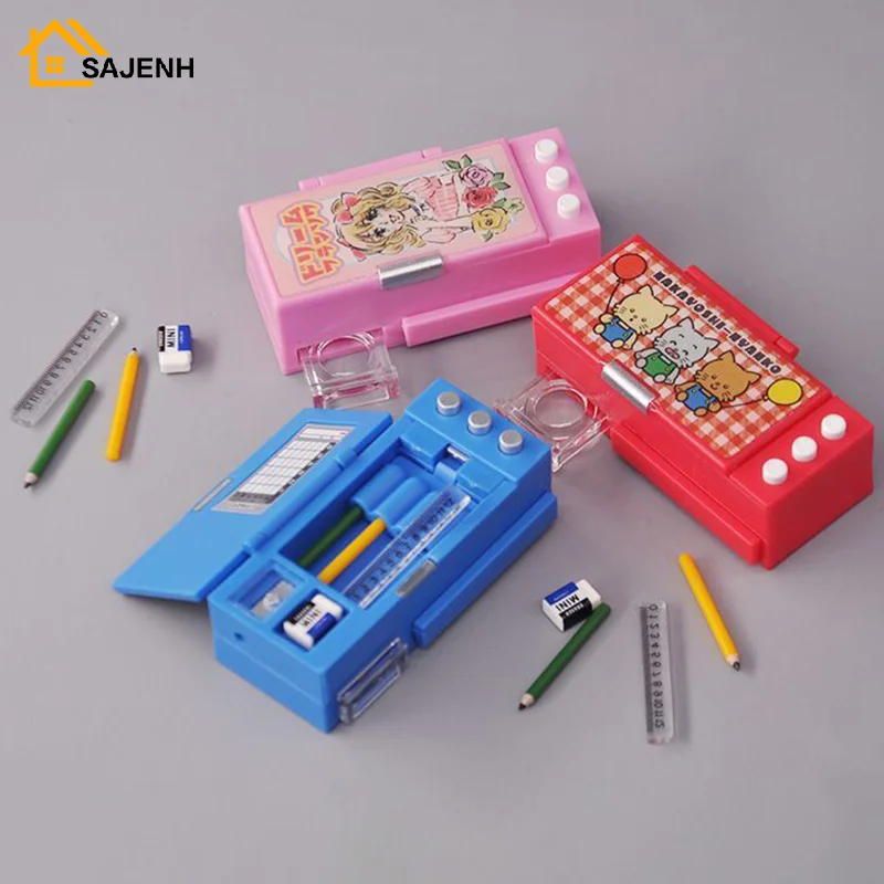 1 Set Of Mini Dollhouse Pencil Case Play House Toys Realistic Scene Pencil Case Model Dollhouse Stationery Box Children's Toys