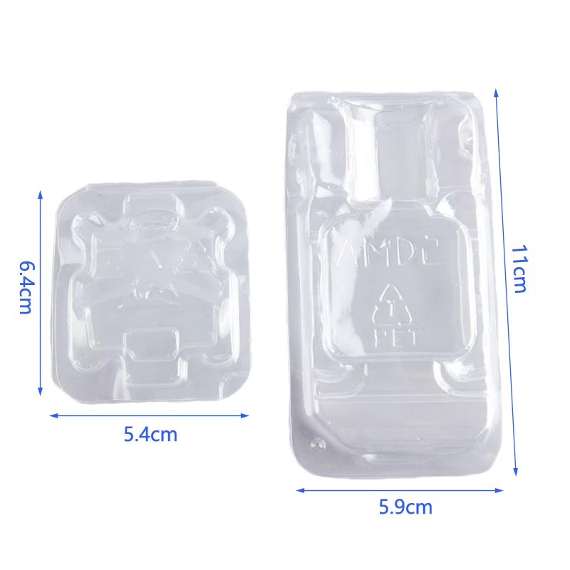 10pcs CPU Clamshell Tray Box AMD Case Holder Protection For AMD 754 905 938 939 AM2 AM3 FM1 FM2 Plastic Protection Box