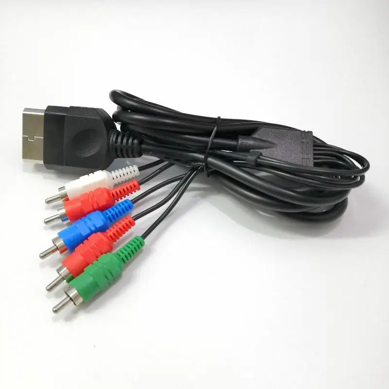 Component AV Cable 1.8M Tangle-Free Shielded Audio Video Cord for Vintage Game Console Home TV Use
