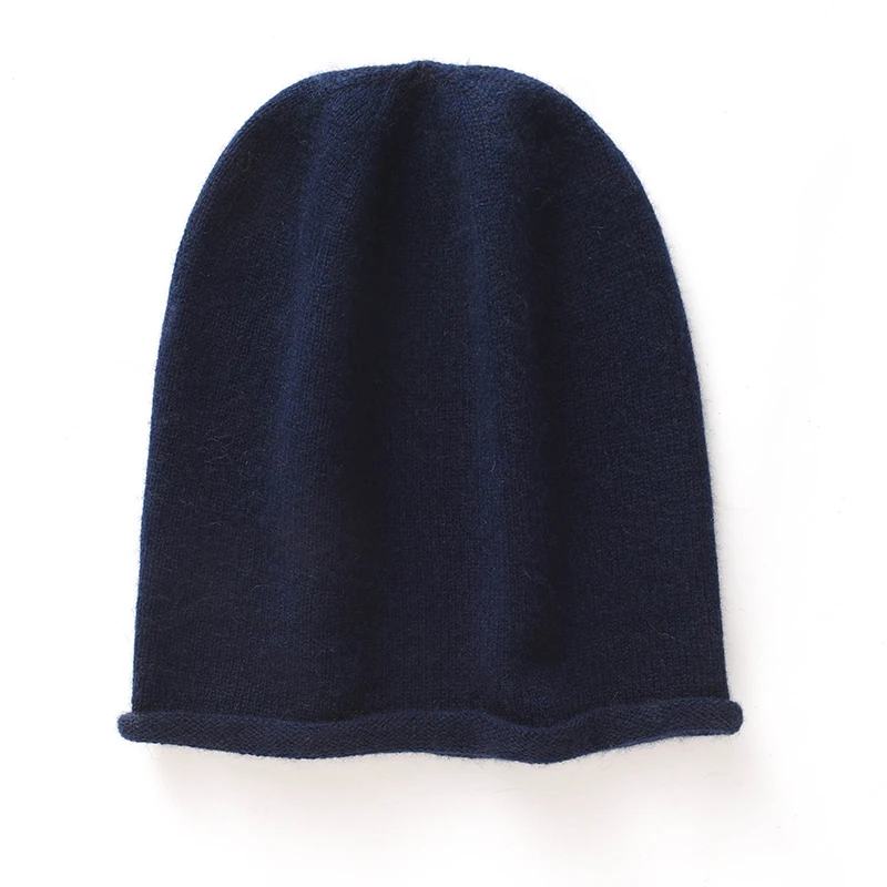 

2025 Winter Men's and Women's 100% Cashmere Hat Outdoor Leisure Warm Solid Color Cashmere Knitted Wool Hat Women/Men's Cold Cap