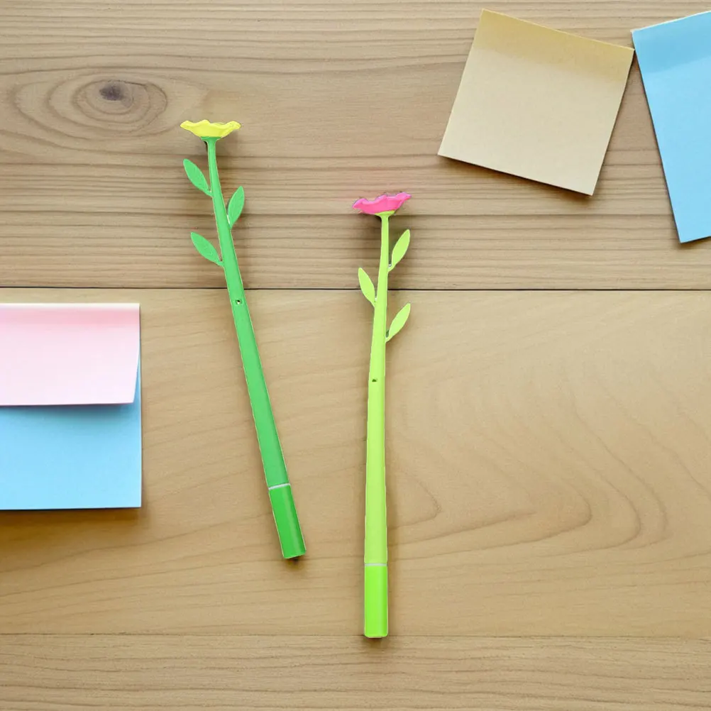 

50Pcs Flower Gel Pens Creative Cartoon Floral Writing Pens Smooth Ink Office Study Journaling Party Favor Supplies