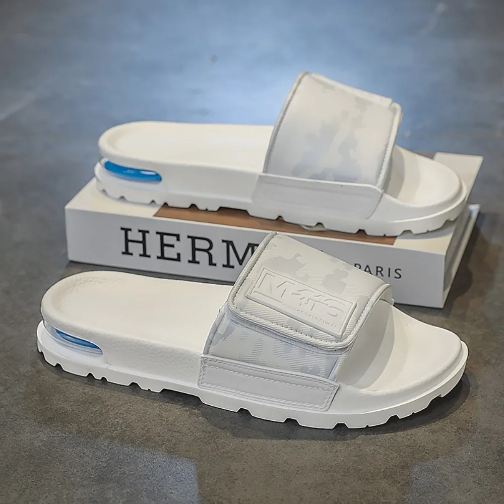 

Men's Slip-On Slippers Lightweight Anti-Slip EVA Home Slippers with Magic Tape Easy to Wear Comfortable Casual Summer Sandals