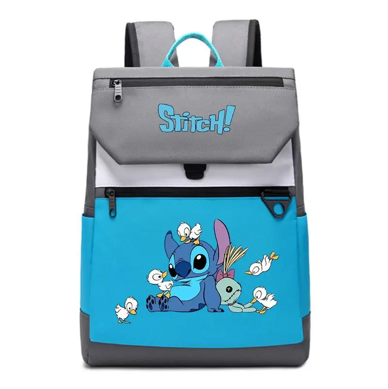 Kawaii Stitch School Student Backpack Large Capacity Travel Bag Fashion Anime Pointed Bag Trendy Computer Bag Backpack Washable