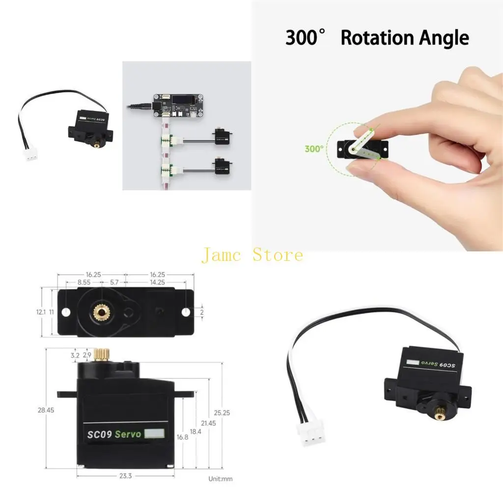 LX0B SC09 Servo Double Serial Bus Servo 2.3kg.cm Torque Copper Toothed Digital