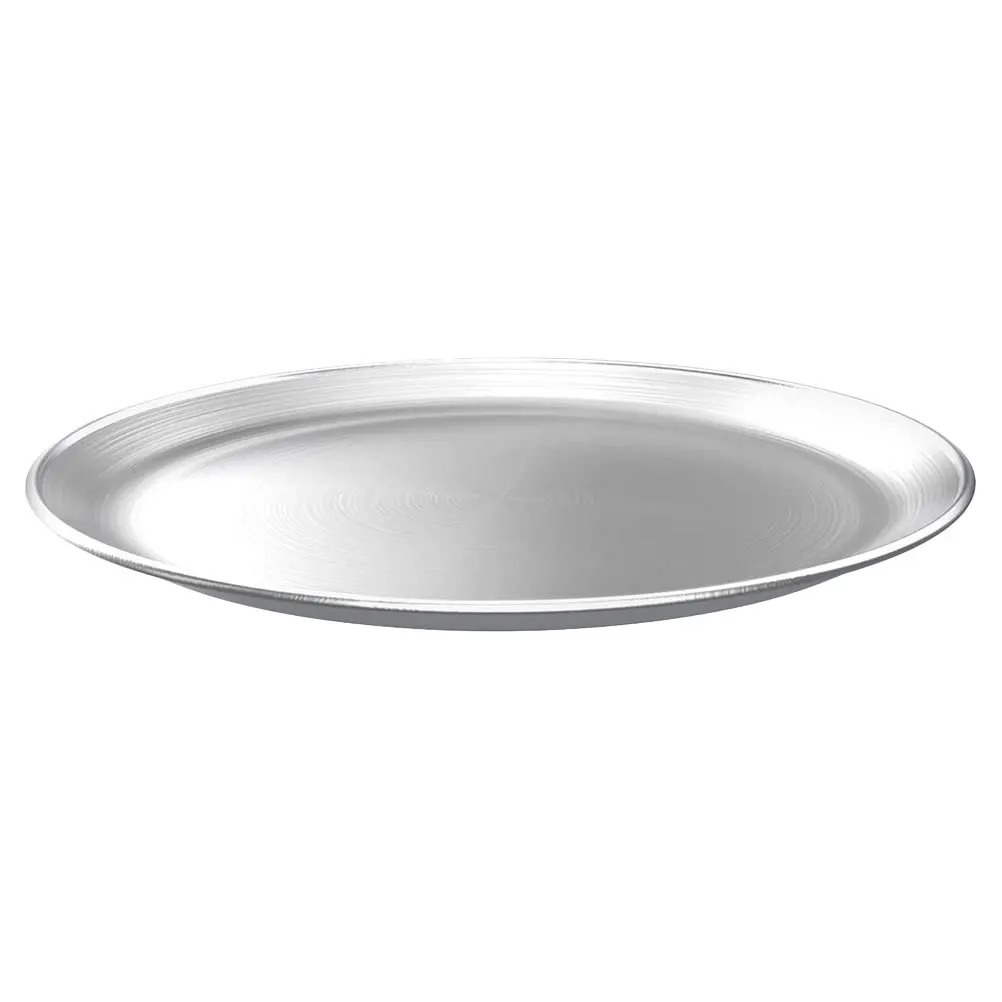 

Stainless Steel Pizza Tray Salad Serving Plate Dinner Buffet Dessert Fruit Storage Round Food Pan Kitchen Barware