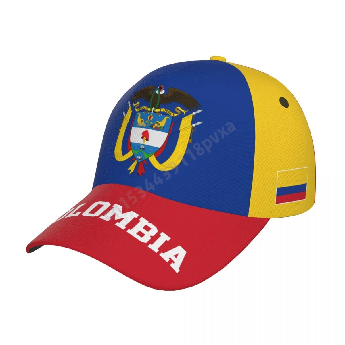 Unisex Colombia Flag Colombian Adult Baseball Cap Patriotic Hat for Baseball Soccer Fans Men Women