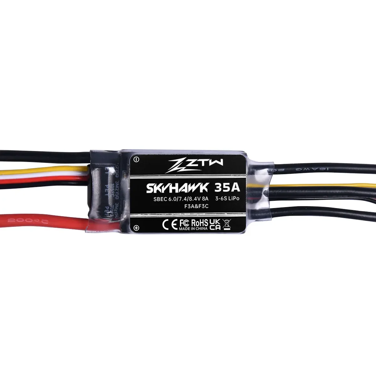 VivaZTW Skyhawk 35A ESC 3-6S 6V/7.4V/8.4V SBEC 8A Brushless Speed Controller For RC Airplane 250-300 Class Helicopter Fixed-wing