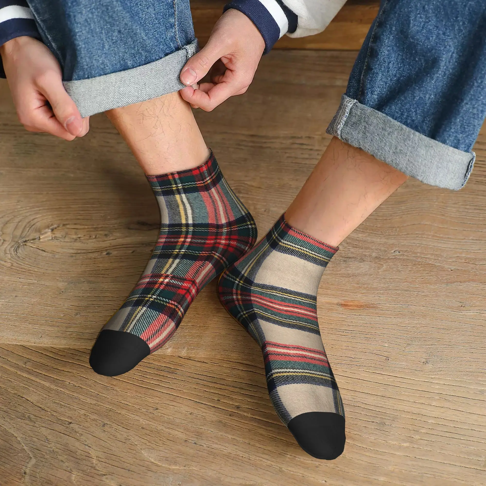 جوارب ستيوارت دريس ترتان، جوارب هاراجوكو الممتصة للعرق، ملحقات جوارب لجميع المواسم هدية عيد ميلاد للجنسين