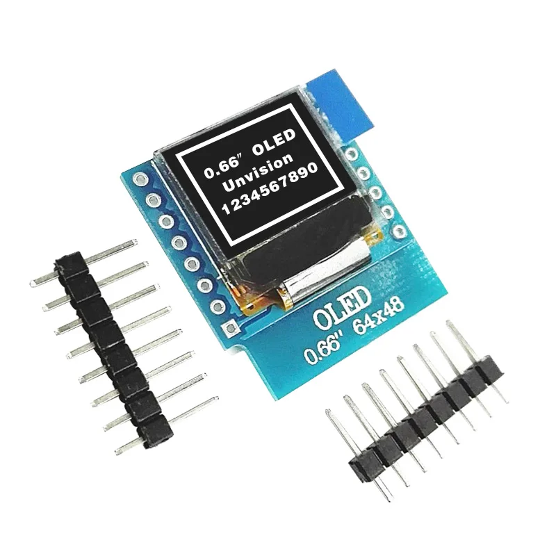 Modulo OLED da 0.66 pollici Display LCD 64x48 interfaccia IIC a 16 Pin unità OLED SSD1306