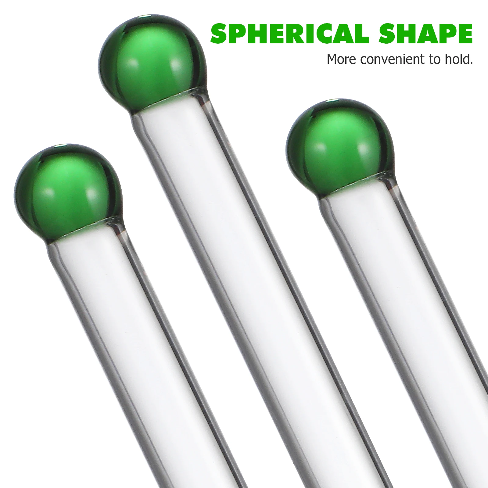 

6pcs Glass Spoon Cocktail Stirring Sticks for Bar Home Creative Lovely Mixing Iced Tea Coffee Sundaes Beverages