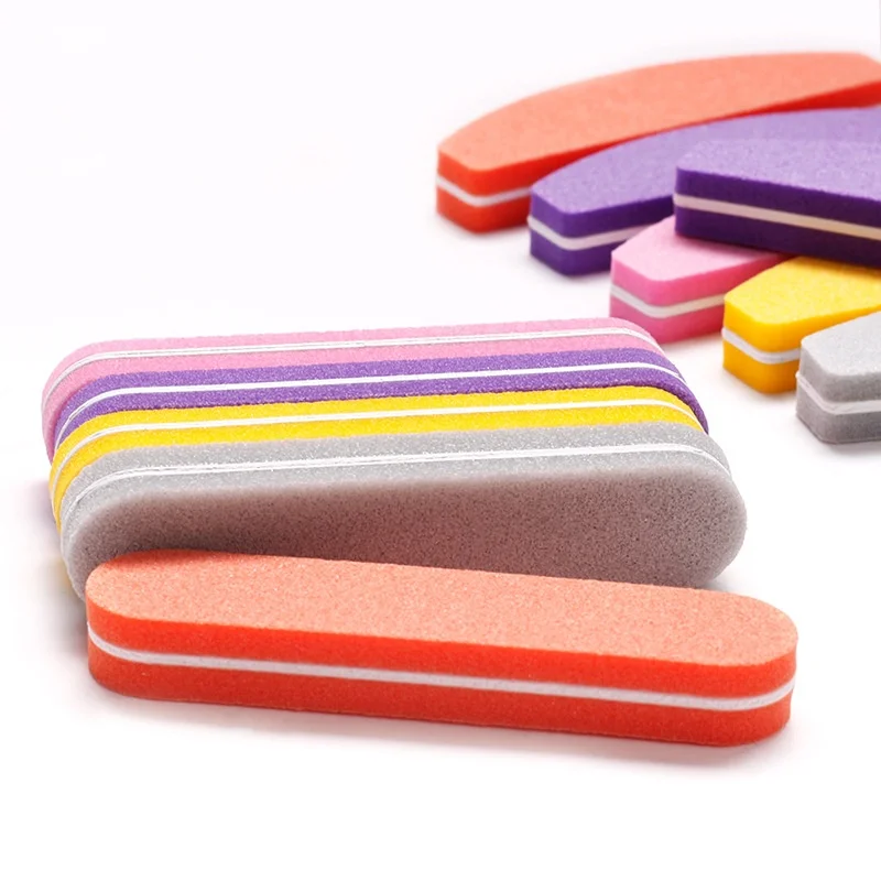 

10pcs/pack 100/180 Nail Sanding Grinding Buffer Polishing Blocks Nail Files Double-Side Emery Board Nail Buffering Files Salon