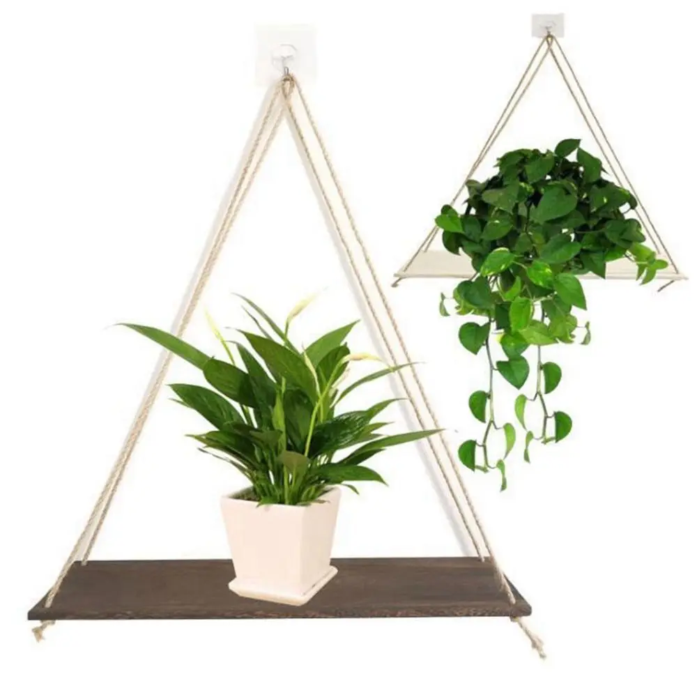 

Design Swing Hanging for Bathroom Bedroom Home Decor Sundries Storage Flower Pot Rack Ornamental Wall Shelf Floating Shelves