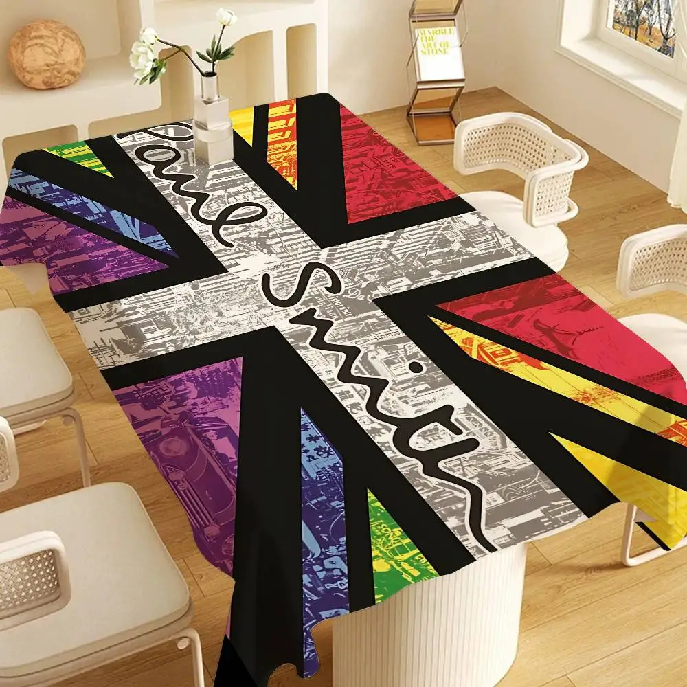S-Smith Fashion P-Paul Table Cloth Polyester Print Waterproof Oilproof Rectangular Party Table Cover Tablecloth Picnic Mat