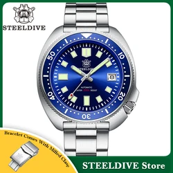 STEELDIVE SD1970 Date Function Best Seller 200M Wateproof Sapphire Glass NH35 6105 Turtle Automatic Dive Diver Watch Reloj