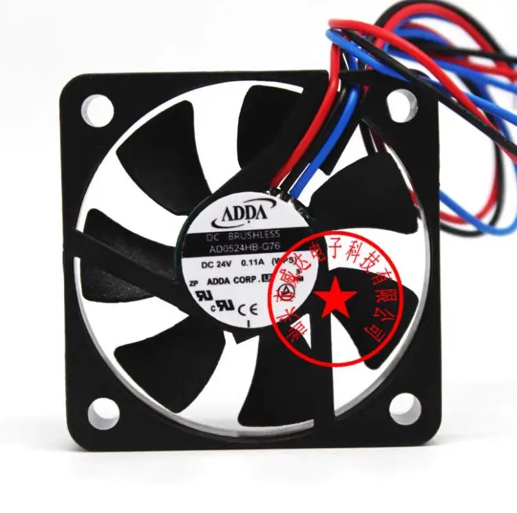 

ADDA AD0524HB-G76 DC 24V 0.11A 50x50x10mm 3-Wire Server Cooling Fan