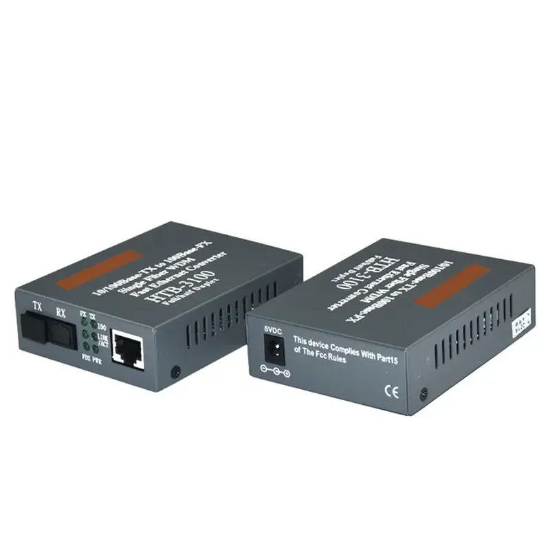 RJ45 LAN NETWORK 1000BASE FIBER ETHERNET OPTICAL FIBER MEDIA CONVERTER