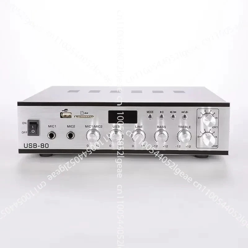 

High Quality Professional Mini USB-80 80W 4-16 70V 100V Power Amplifier for FM USB