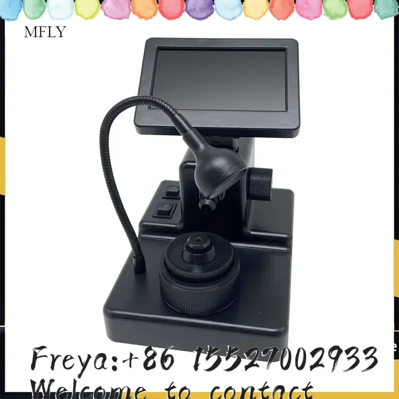 LCD HD Screen Diamond Girdle Code Viewer Microscope for Loose Diamond Inscription Viewer HJ-1000 4.3Inch 50X-1000X