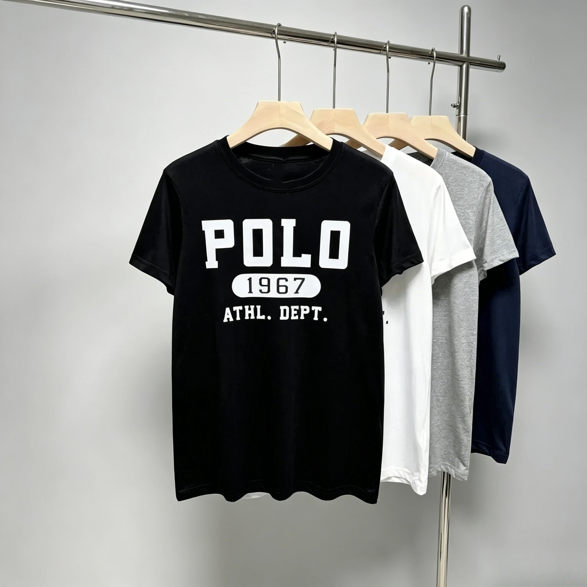Camiseta Polo 1967 Athl Dept 2026 de Verano para Hombre, Camiseta Informal de Algodón de Manga Corta con Estampado Gráfico, Ropa Urbana para Uso Diario