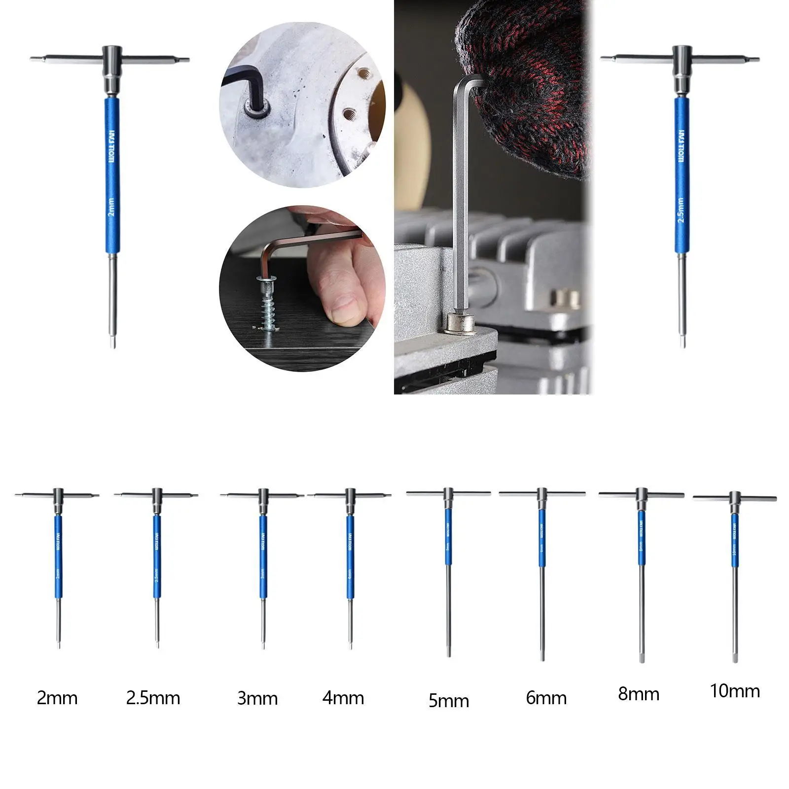 T مقبض عرافة وجع مجموعة أدوات يدوية المحمولة T/L المهنية المضادة للانزلاق الصلب خفيفة الوزن ألين وجع انزلاق أداة إصلاح الدراجة