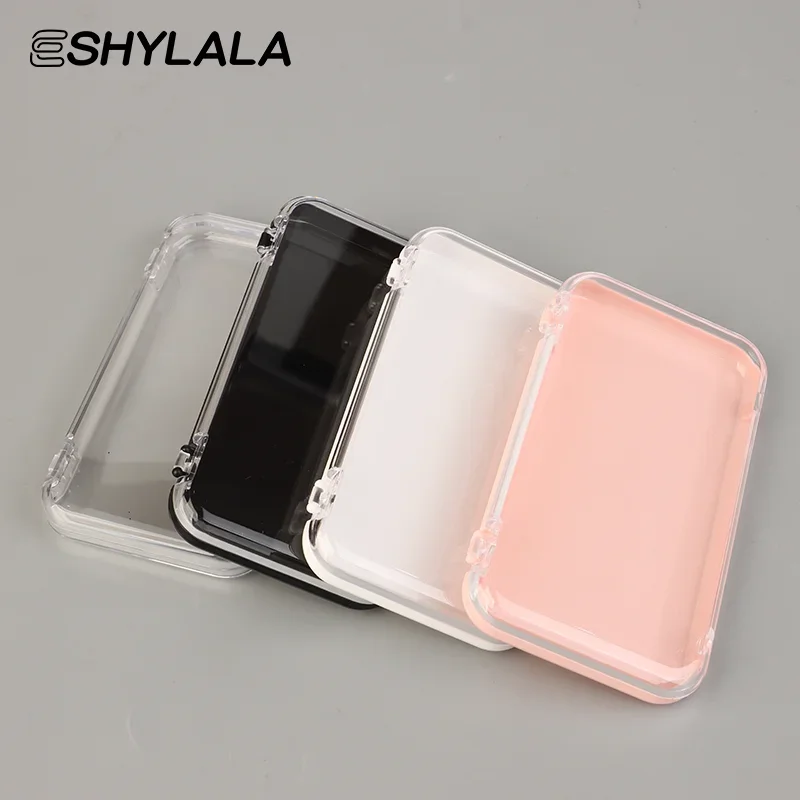 Caja de joyería transparente de plástico, caja de almacenamiento de uñas a presión, caja de almacenamiento rectangular para exhibición de uñas postizas y artículos esenciales de salón con tapa