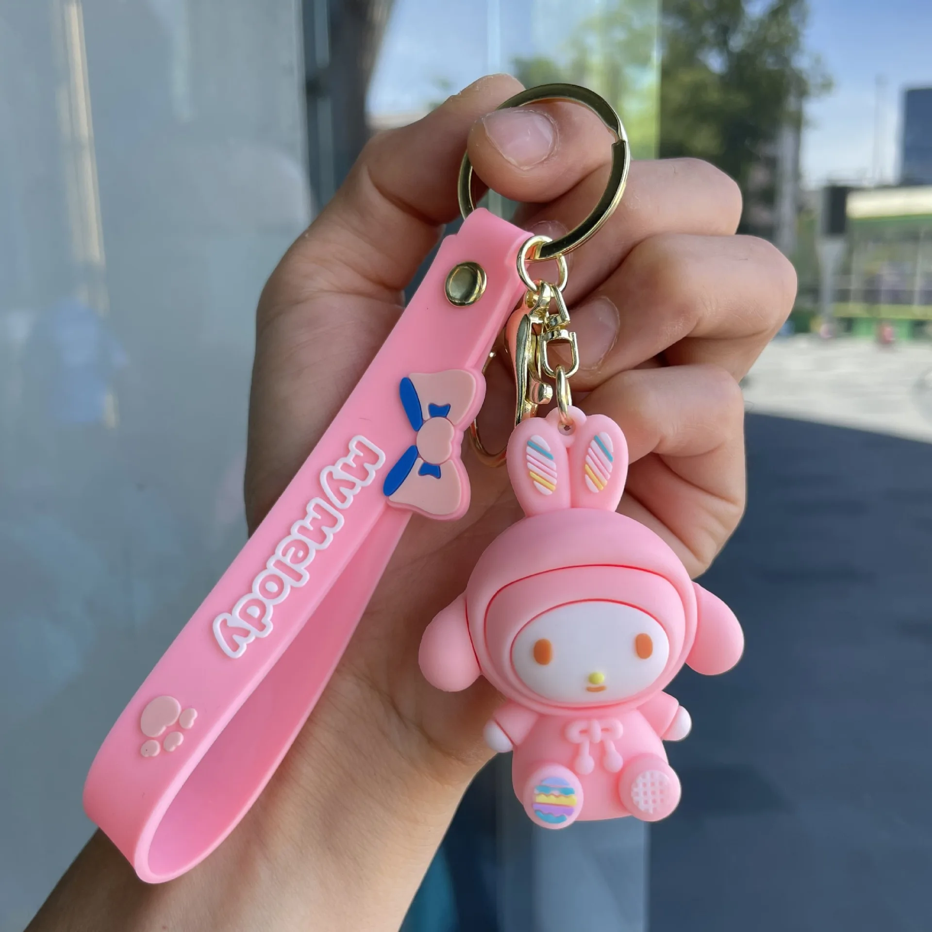 1 قطعة سلسلة المفاتيح حقيبة مدرسية لطيفة معلقة قلادة الزوجين #2