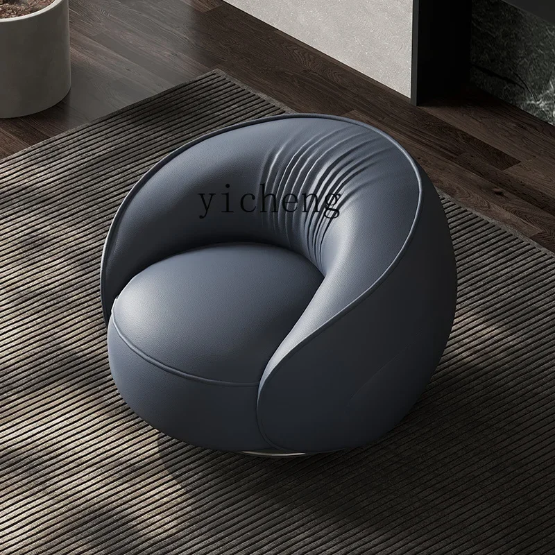 

H11- minimalist leisure chair leather sofa chair home living room bedroom balcony single chair