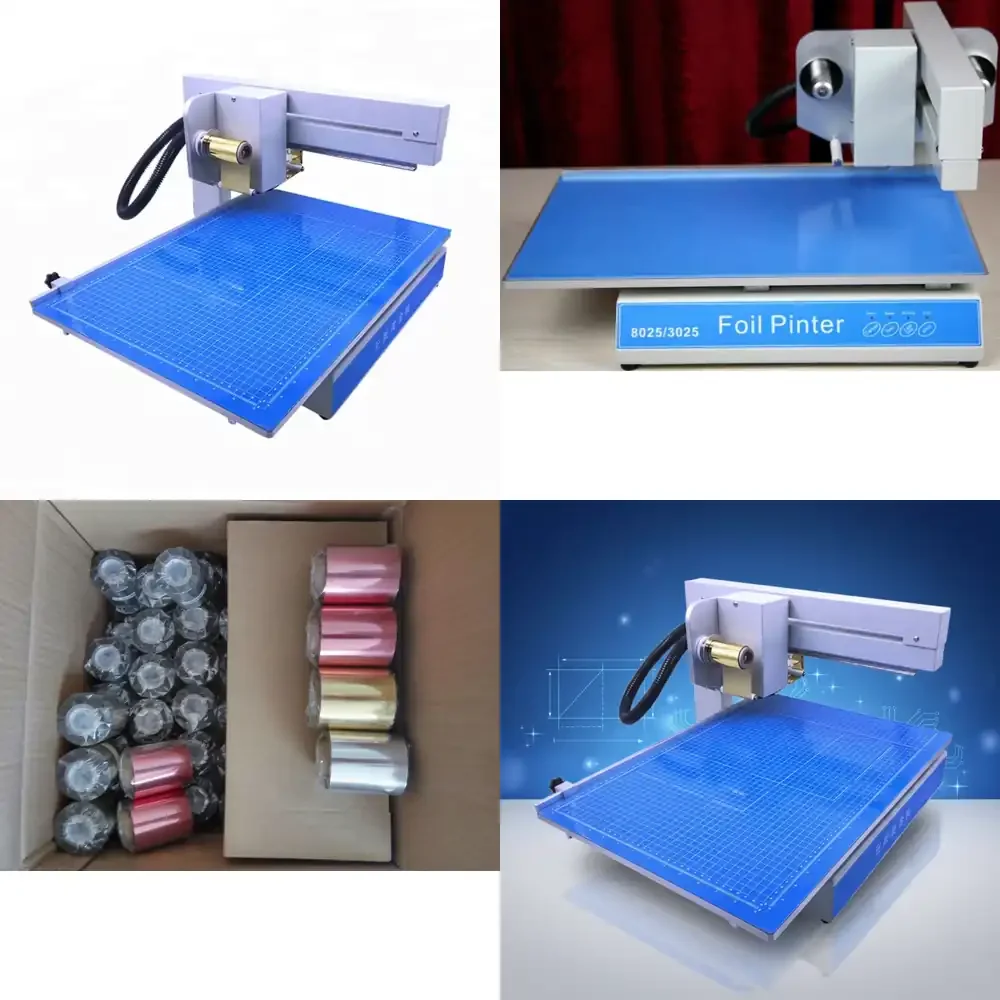 8025 Desktop Semi-automatic Foil Printer Automatic Desktop Digital Foil Printer Machine Hot Foil Stamping Machine
