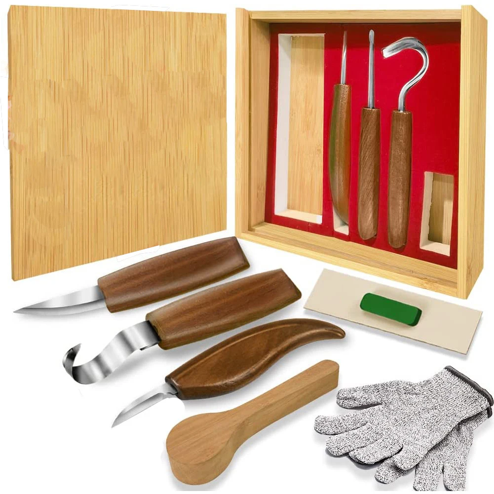 Wooden Handle Carving Tools Set Portable Art Carving Kit For Wood Carving