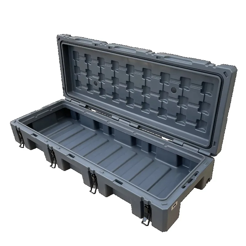 heavy cargo box 220L steel handle rotomolded truck tool storage box