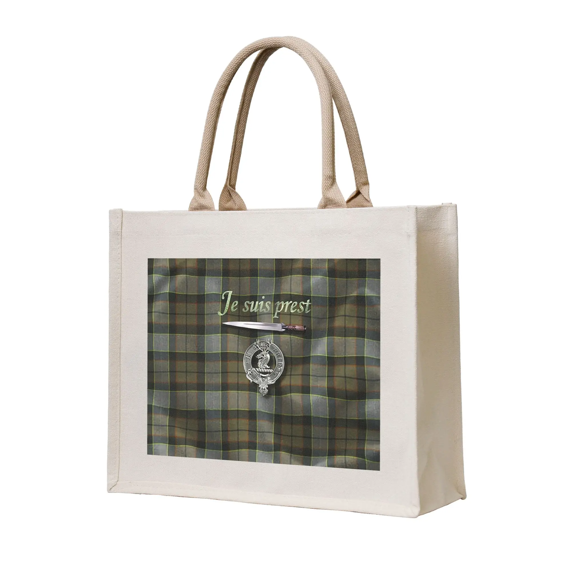 

Сумка-шоппер из холщовой ткани с принтом Tartan Outlander TV, многоразовая, для девочек, на плечо, дорожная сумка-тоут