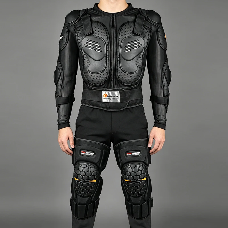 Adult Motorcycle Protective Jacket and Knee Pads, Motorcycle Accessories, Back, Spine and Chest Protector, Full Body Armor for Motocross and Bike Gear view 2