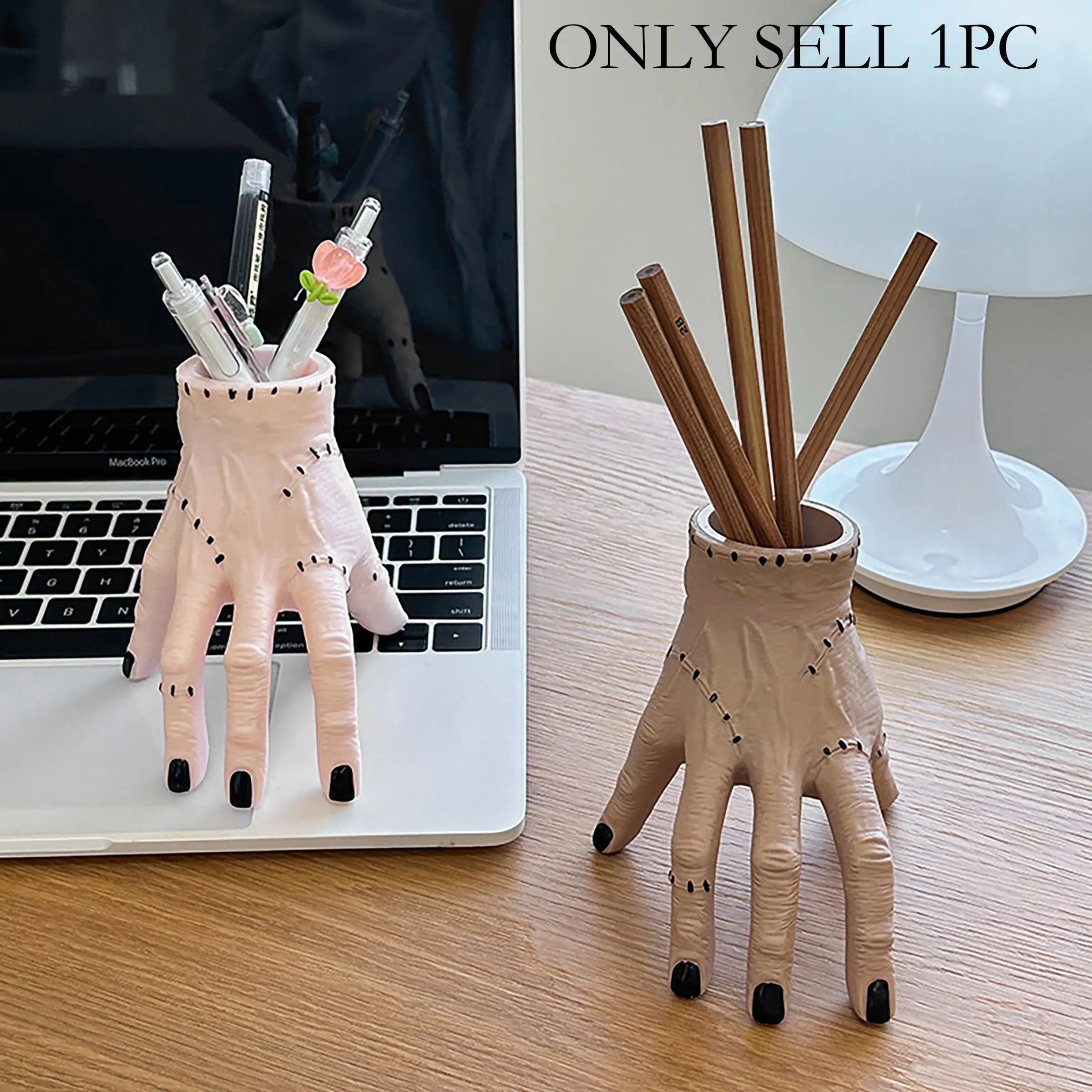 Horror Hand Multifunctional Pen Holder, Student Living Room Office Desk Bookshelf Storage Decorative Ornament, High-End Organize