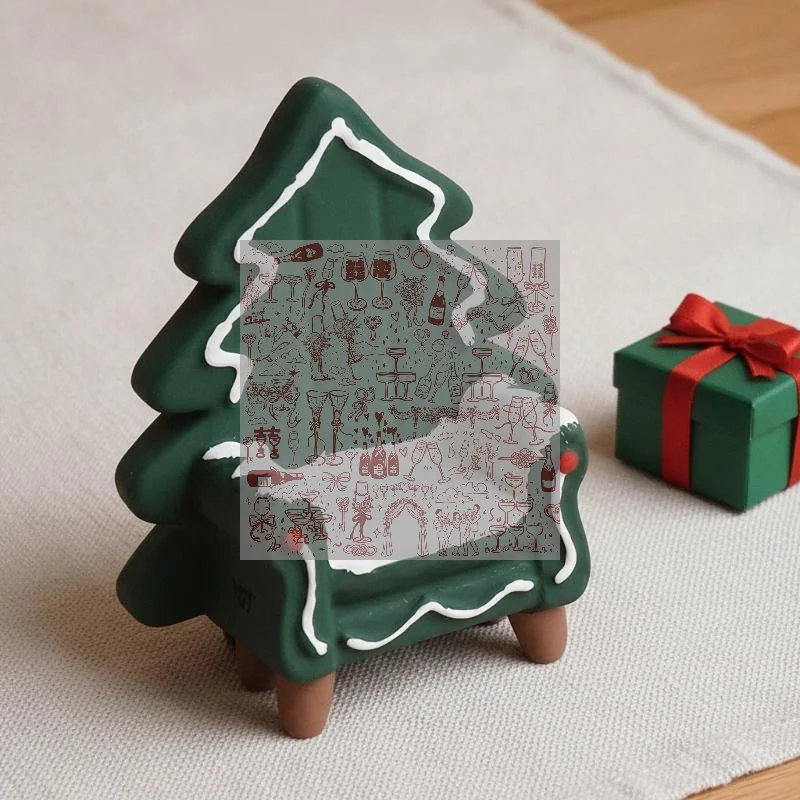 Miniature Christmas Tree-Shaped Chair Model Ornament Christmas Decoration Ornament Christmas Element Gift For Family Friends