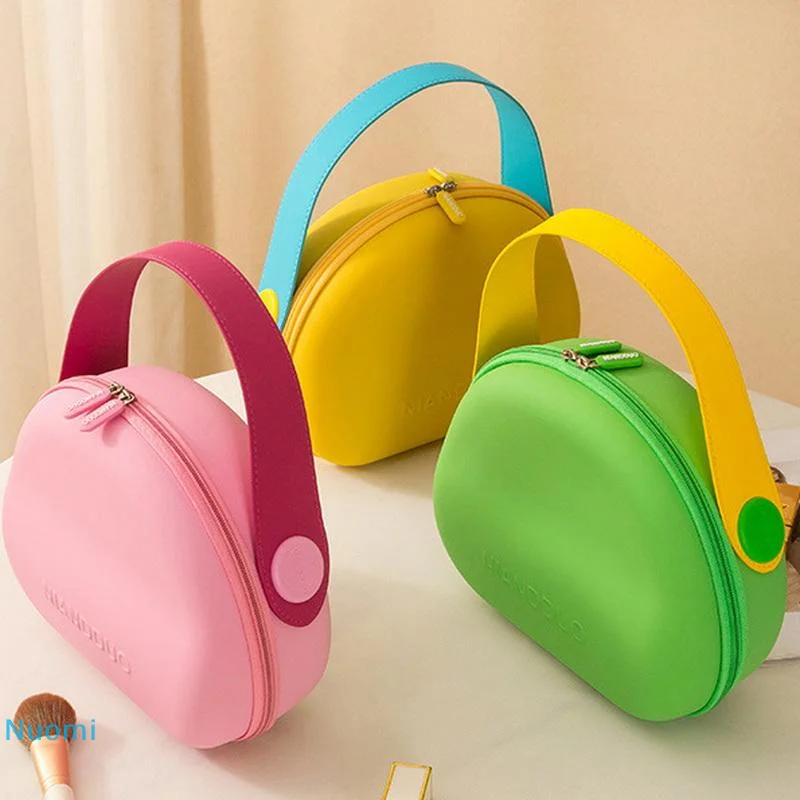 

【B】1Pc Candy Color Storage Bag Cosmetic Bag Waterproof Large Capacity Handheld EVA Makeup Bag Portable Storage Box