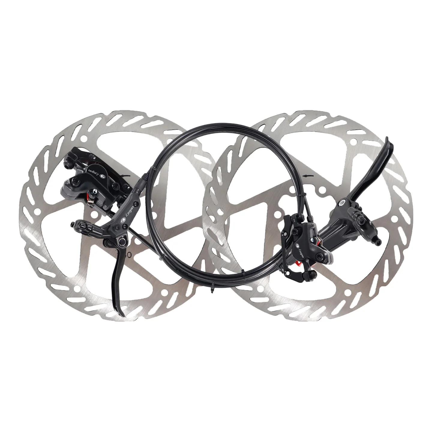 AliExpress TESNO M500 2-Piston MTB Hydraulic Disc Brake Set Aluminum Alloy Front And Rear Bicycle Brakes with Silicone Protective Covers