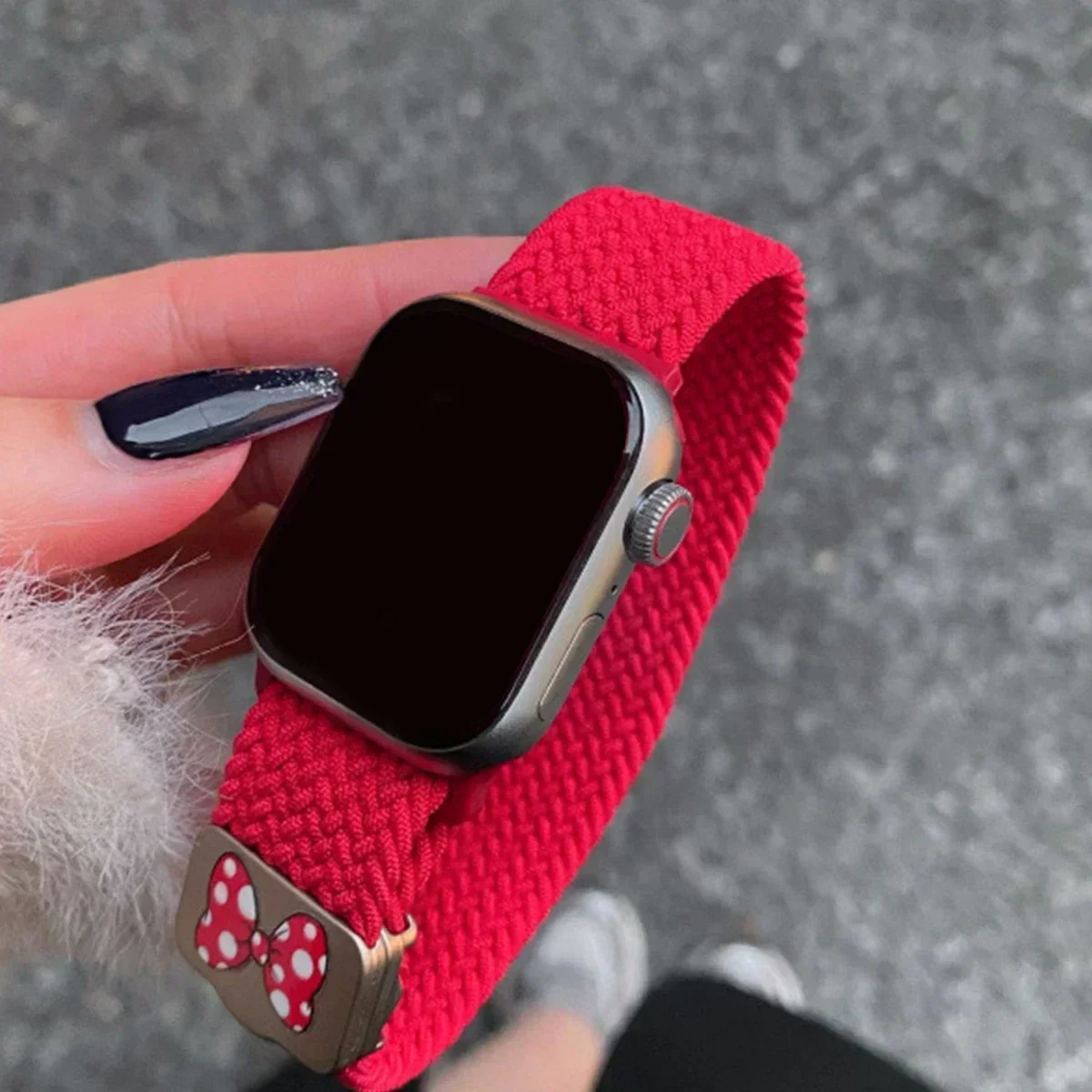 Apple Watch 40mm 44mm 46mm 42mm 49mm 45mm 41mm 38mm対応 キュートな蝶結びストラップ ブレスレット iWatch Series 10 SE 9 8 7 6 Ultra 2バンド