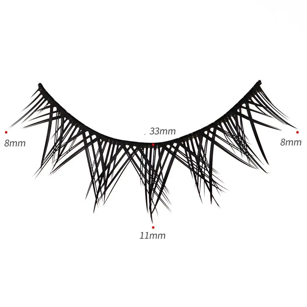 5Pairs Thai Style Makeup Fairy Lashes Wispy Spiky Lash Strips Create Gorgeous Makeup Cosplay Masquerade Party Eyelashes Women