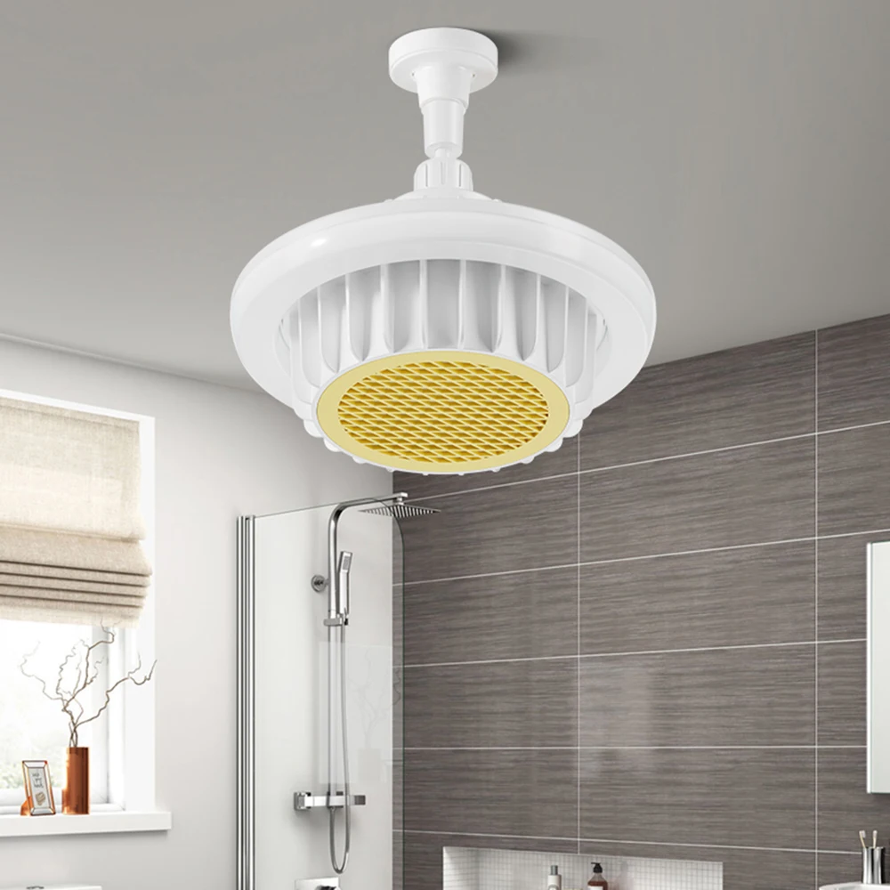 Ceiling Warm Fan Light E27 Spiral Electric Heater Fan Light Winter Whole House Heating For Kitchen, Bedroom, Small Rooms