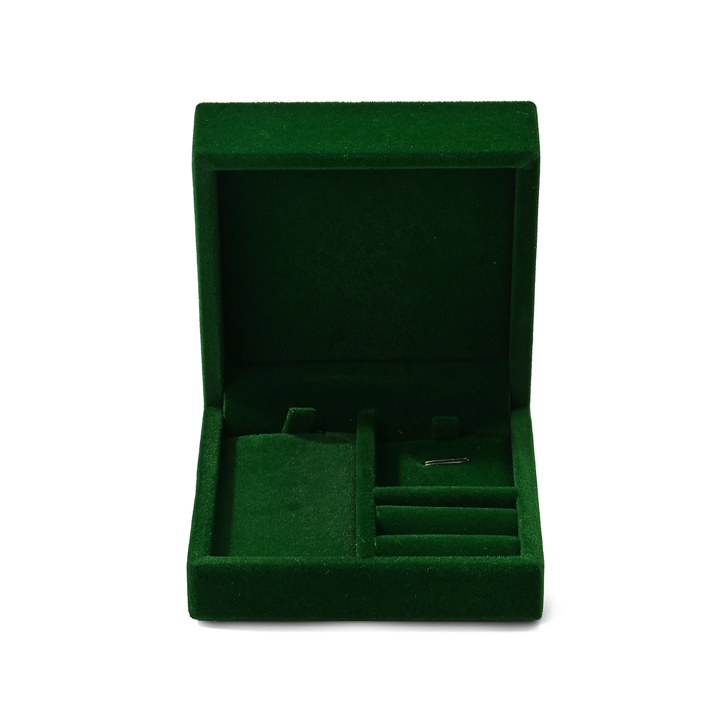Luxurious Velvet Jewelry Box: Elegant Green Velvet Storage Necklaces, Earrings, Perfect for Organizing & Displaying Fine Jewelry