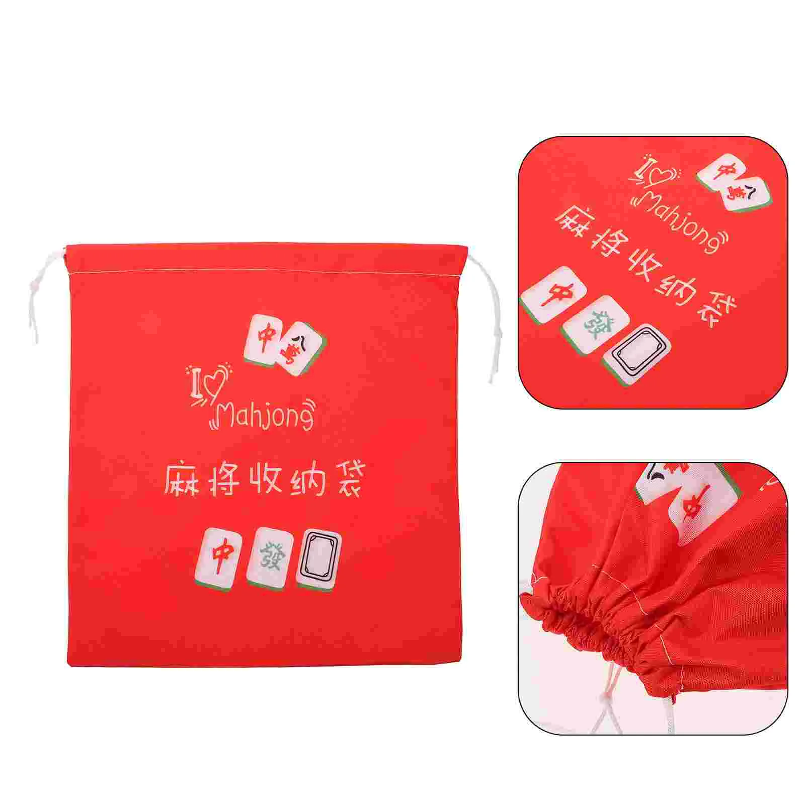 Packing Bag Mahjong Storage Packaging Bags Bottle Oxford Cloth Holder Reusable Drawstring